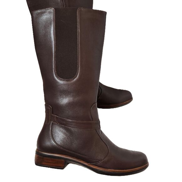 NAOT Tall Brown Side-Zip Boots EU 41 - Picture 1 of 15